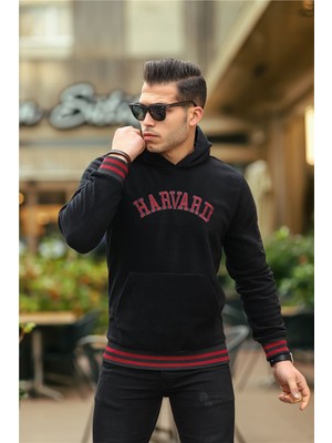 Valiberta Harvard Nakışlı Polar Sweatshirt - Siyah