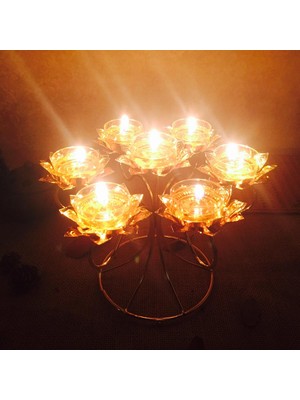 Tealight Stand Rank Ghee Lamba Tutucu Şamdan Dekor El Sanatları