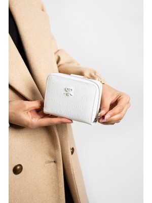 İmpolo Nora Beyaz Kadın Cüzdan 10X13 Ebatında