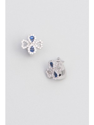 So CHIC Şans Kalbi 18 Ayar Beyaz Altın Kaplama Gümüş Küpe