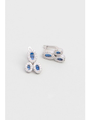 So CHIC Yakamoz Işıltısı 18 Ayar Beyaz Altın Kaplama Gümüş Küpe