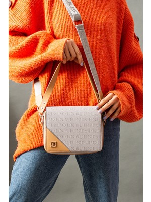 Just Polo Gri Orta Boy 4 Bölmeli Iki Askılı Kadın El & Omuz Çantası 26X17CM PBU20103