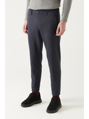 Avva Erkek Antrasit Beli Lastikli Slim Fit Dar Kesim Chino Pantolon A22Y3037
