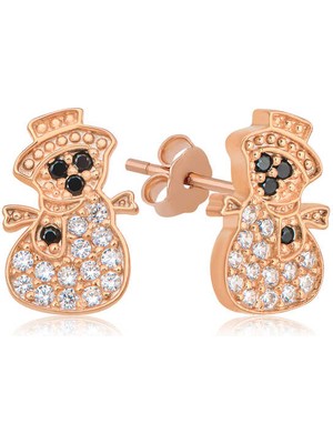 Gümüş Kardan Adam Kadın Küpe