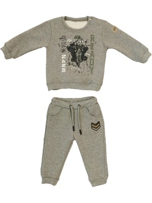 Bebepan Gri Erkek Çocuk Eşofman Takım 6 - 9 Ay İçin Rahat Kullanım ve Şık Tasarım