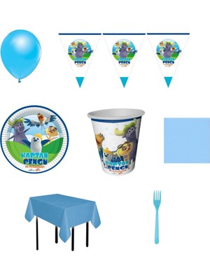 Hayaller Dükkanı Kaptan Pemgu Doğum Günü Süsleri Set 16 Kişilik