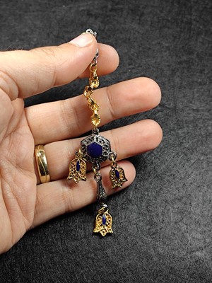 İskeçe Tesbih Usta İşçilikli Gümüş Kaplama Tesbih Püskülü