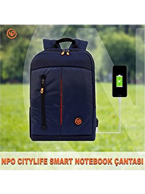 Npo Citylife Smart 16 Notebook Sırt Çantası-Lacivert