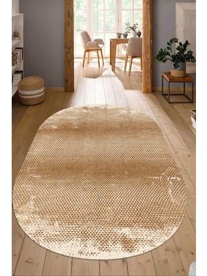 Dijital Baskılı Kaymaz Taban Yıkanabilir Oval Salon Halısı Mutfak Halısı Yolluk NDO-SD-343