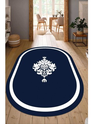 Dijital Baskılı Kaymaz Taban Yıkanabilir Oval Salon Halısı Mutfak Halısı Yolluk NDO-SD-721