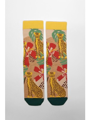 Katia & Bony Cheetah Unisex Art Soket Çorap Desenli