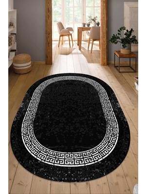 Dijital Baskılı Kaymaz Taban Yıkanabilir Oval Salon Halısı Mutfak Halısı Yolluk NDO-SD-1079