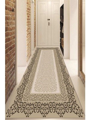 Napoli Home Dijital Baskılı Kaymaz Taban Yıkanabilir Modern Yolluk ve Koridor Halısı NDU-HS-198