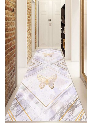 Napoli Home Dijital Baskılı Kaymaz Taban Yıkanabilir Modern Yolluk ve Koridor Halısı NDU-HS-337