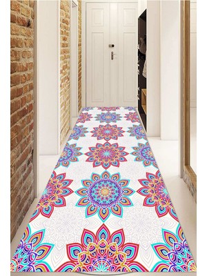 Napoli Home Dijital Baskılı Kaymaz Taban Yıkanabilir Modern Yolluk ve Koridor Halısı NDU-HS-482
