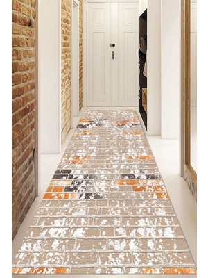 Napoli Home Dijital Baskılı Kaymaz Taban Yıkanabilir Modern Yolluk ve Koridor Halısı NDU-HY-912