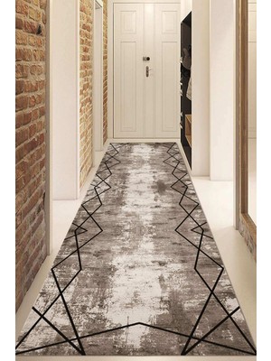 Napoli Home Dijital Baskılı Kaymaz Taban Yıkanabilir Modern Yolluk ve Koridor Halısı NDU-HT-696
