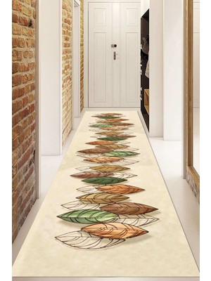 Napoli Home Dijital Baskılı Kaymaz Taban Yıkanabilir Modern Yolluk ve Koridor Halısı NDU-HS-486