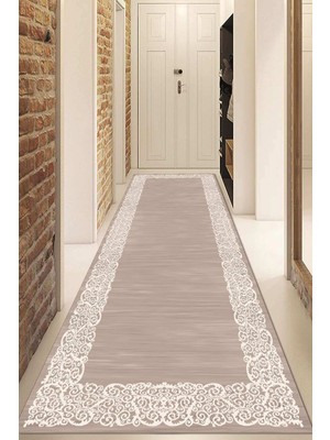 Dijital Baskılı Kaymaz Taban Yıkanabilir Modern Yolluk ve Koridor Halısı NDU-HS-524