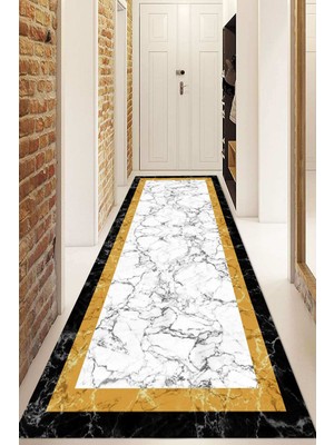 Napoli Home Dijital Baskılı Kaymaz Taban Yıkanabilir Modern Yolluk ve Koridor Halısı NDU-HT-808