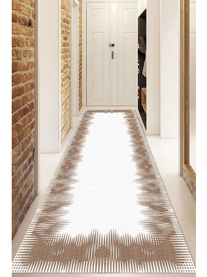 Dijital Baskılı Kaymaz Taban Yıkanabilir Modern Yolluk ve Koridor Halısı NDU-HT-1038