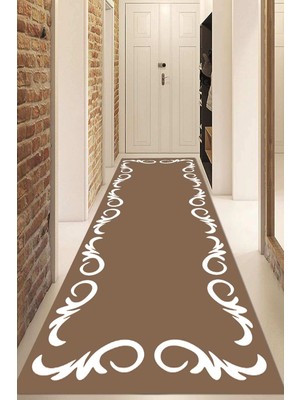 Napoli Home Dijital Baskılı Kaymaz Taban Yıkanabilir Modern Yolluk ve Koridor Halısı NDU-HT-874