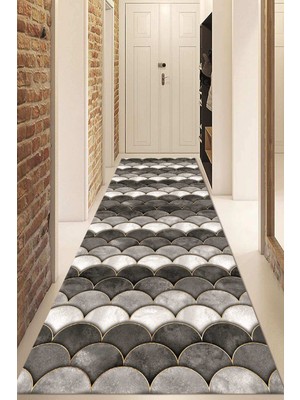 Napoli Home Dijital Baskılı Kaymaz Taban Yıkanabilir Modern Yolluk ve Koridor Halısı NDU-HT-1376