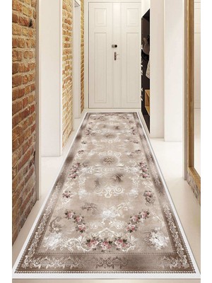 Napoli Home Dijital Baskılı Kaymaz Taban Yıkanabilir Modern Yolluk ve Koridor Halısı Ndu-Hk-61