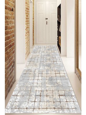 Napoli Home Dijital Baskılı Kaymaz Taban Yıkanabilir Modern Yolluk ve Koridor Halısı NDU-HT-100