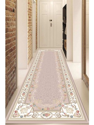 Dijital Baskılı Kaymaz Taban Yıkanabilir Modern Yolluk ve Koridor Halısı NDU-HK-172