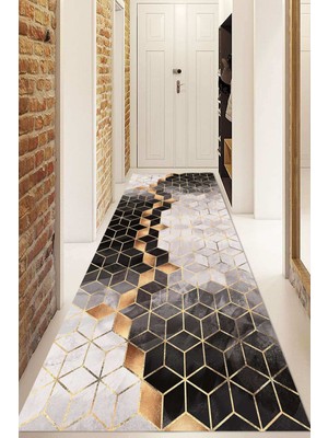 Napoli Home Dijital Baskılı Kaymaz Taban Yıkanabilir Modern Yolluk ve Koridor Halısı NDU-HT-322