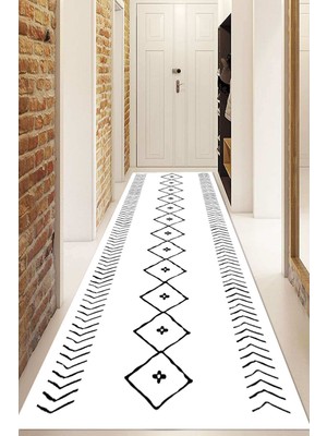 Napoli Home Dijital Baskılı Kaymaz Taban Yıkanabilir Modern Yolluk ve Koridor Halısı NDU-HT-571