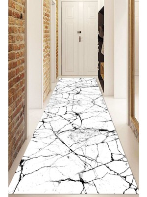 Napoli Home Dijital Baskılı Kaymaz Taban Yıkanabilir Modern Yolluk ve Koridor Halısı NDU-HT-418