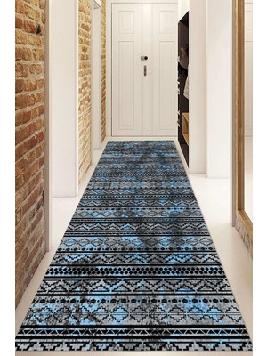 Dijital Baskılı Kaymaz Taban Yıkanabilir Modern Yolluk ve Koridor Halısı NDU-HY-1280