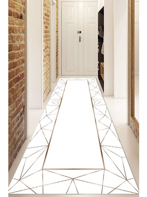 Napoli Home Dijital Baskılı Kaymaz Taban Yıkanabilir Modern Yolluk ve Koridor Halısı NDU-HT-428