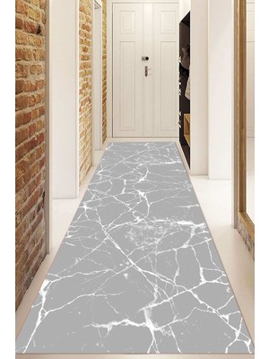 Dijital Baskılı Kaymaz Taban Yıkanabilir Modern Yolluk ve Koridor Halısı NDU-HT-417