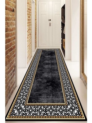 Napoli Home Dijital Baskılı Kaymaz Taban Yıkanabilir Modern Yolluk ve Koridor Halısı NDU-HT-1481