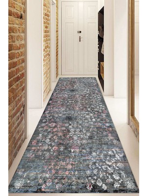 Dijital Baskılı Kaymaz Taban Yıkanabilir Modern Yolluk ve Koridor Halısı NDU-HT-698