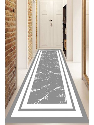 Napoli Home Dijital Baskılı Kaymaz Taban Yıkanabilir Modern Yolluk ve Koridor Halısı NDU-HY-1383