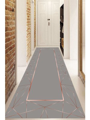 Napoli Home Dijital Baskılı Kaymaz Taban Yıkanabilir Modern Yolluk ve Koridor Halısı NDU-HS-434