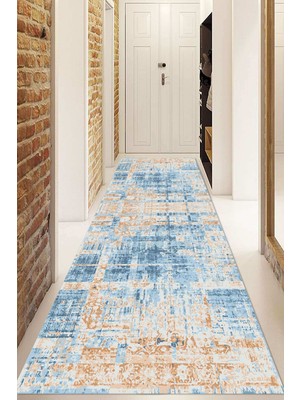 Napoli Home Dijital Baskılı Kaymaz Taban Yıkanabilir Modern Yolluk ve Koridor Halısı NDU-HS-360