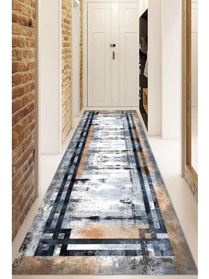 Napoli Home Dijital Baskılı Kaymaz Taban Yıkanabilir Modern Yolluk ve Koridor Halısı NDU-HT-1273