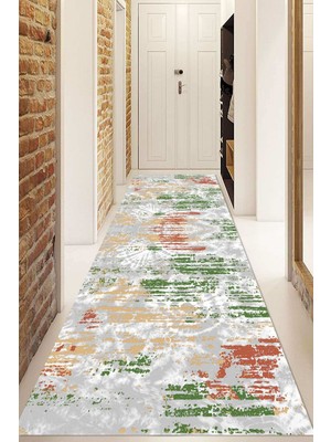 Napoli Home Dijital Baskılı Kaymaz Taban Yıkanabilir Modern Yolluk ve Koridor Halısı NDU-HT-1347