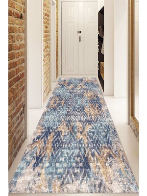 Napoli Home Dijital Baskılı Kaymaz Taban Yıkanabilir Modern Yolluk ve Koridor Halısı NDU-HT-111