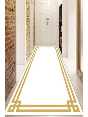 Dijital Baskılı Kaymaz Taban Yıkanabilir Modern Yolluk ve Koridor Halısı NDU-HT-434