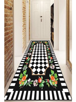 Napoli Home Dijital Baskılı Kaymaz Taban Yıkanabilir Modern Yolluk ve Koridor Halısı NDU-HS-521