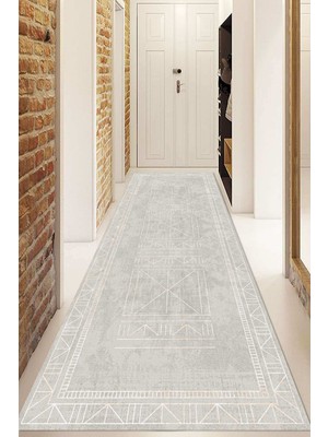 Dijital Baskılı Kaymaz Taban Yıkanabilir Modern Yolluk ve Koridor Halısı NDU-HT-400