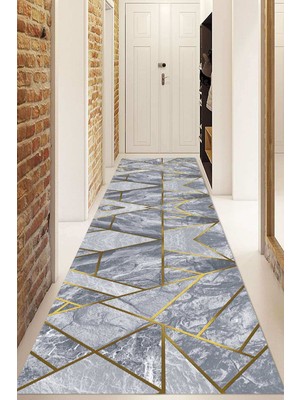 Napoli Home Dijital Baskılı Kaymaz Taban Yıkanabilir Modern Yolluk ve Koridor Halısı NDU-HT-1388