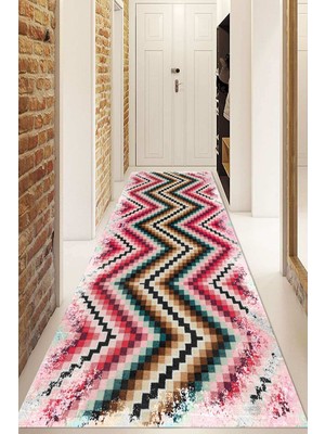 Napoli Home Dijital Baskılı Kaymaz Taban Yıkanabilir Modern Yolluk ve Koridor Halısı NDU-HT-114