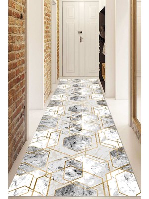 Napoli Home Dijital Baskılı Kaymaz Taban Yıkanabilir Modern Yolluk ve Koridor Halısı NDU-HS-271